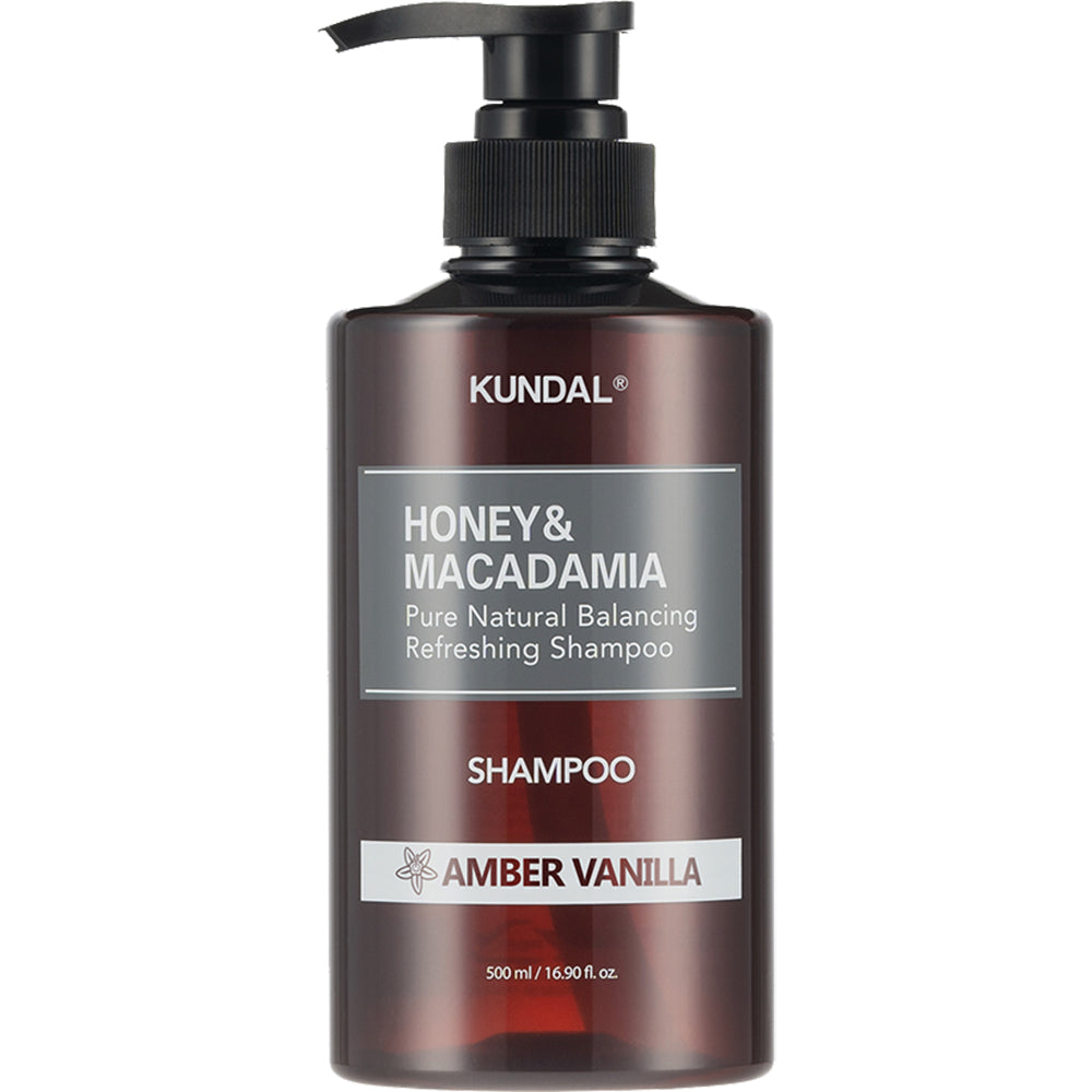 KUNDAL Honey & Macadamia Nature Shampoo - Shampoo formuliert mit Honig und Macadamiaöl zur sanften Reinigung der Kopfhaut und intensiven Feuchtigkeitspflege des Haares - 500 ml