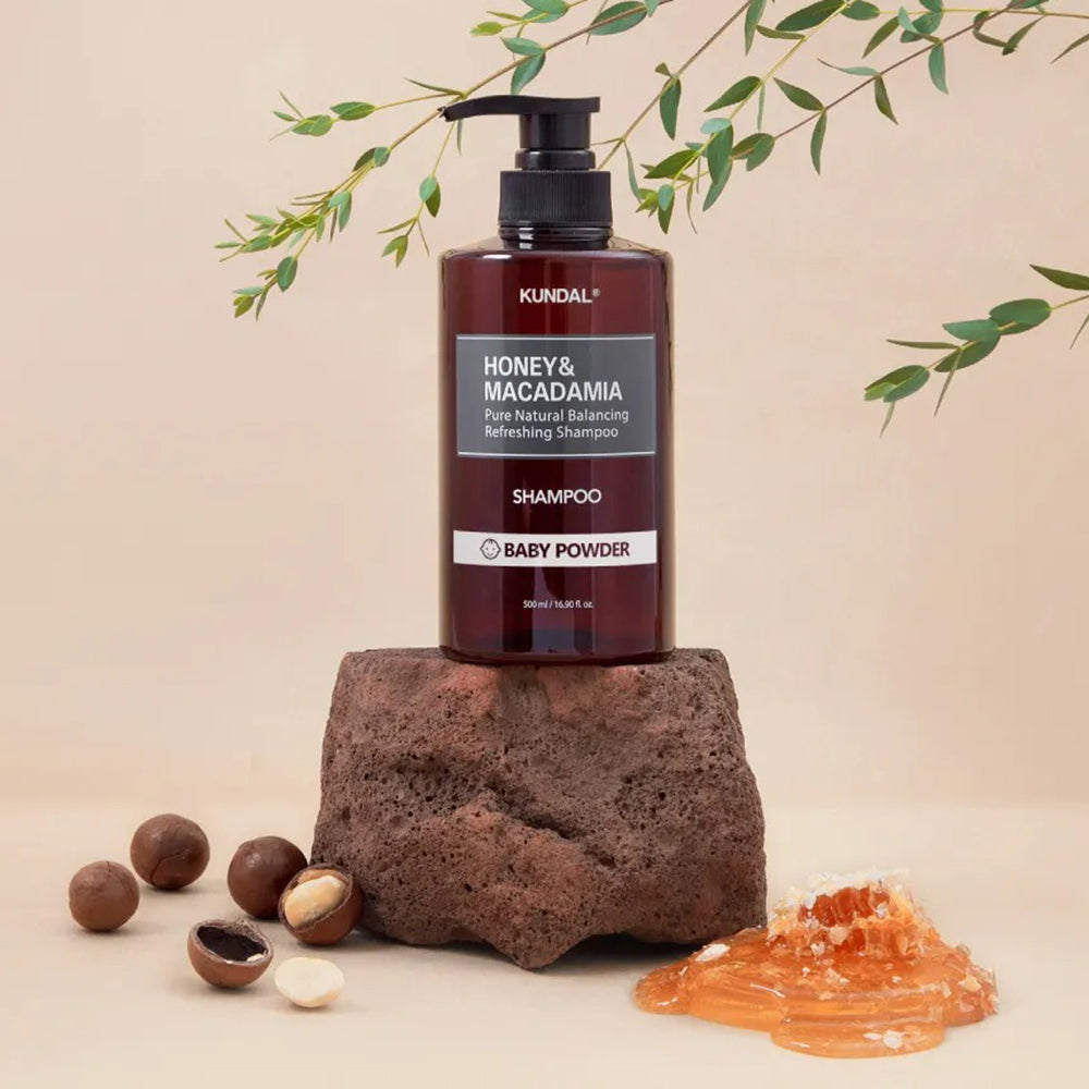 KUNDAL Honey & Macadamia Nature Shampoo - Shampoo mit Honig und Macadamiaöl zur sanften Reinigung der Kopfhaut und zur Aufrechterhaltung der Haardfeuchtigkeit - 500 ml