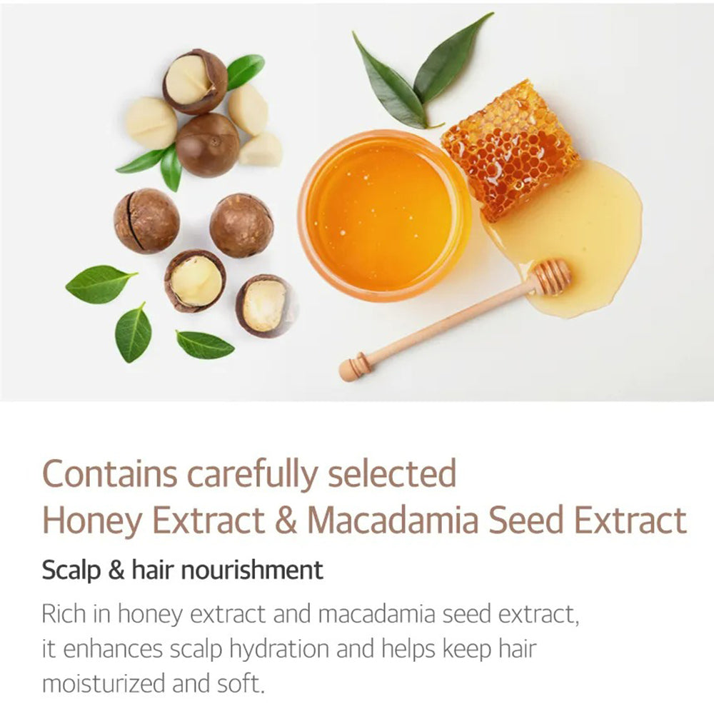 KUNDAL Honey & Macadamia Nature Shampoo - Shampoo formuliert mit Honig und Macadamiaöl zur sanften Reinigung der Kopfhaut und intensiven Haarpflege - 500 ml