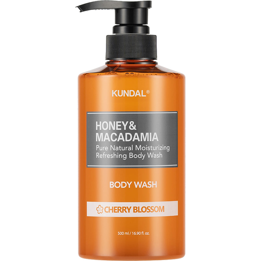 KUNDAL Honig & Macadamia Duschgel - mit Aloe Vera und Honigextrakt, das zum Wohlbefinden der Haut und zur Aufrechterhaltung ihres natürlichen Gleichgewichts beiträgt - 500 ml