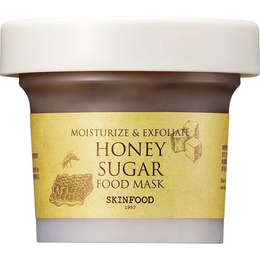 SKINFOOD Honig Zucker Maske - Gesichtsmaske mit Manuka-Honig und schwarzem Zucker zur sanften Hautpeeling und Feuchtigkeitspflege - 120 g