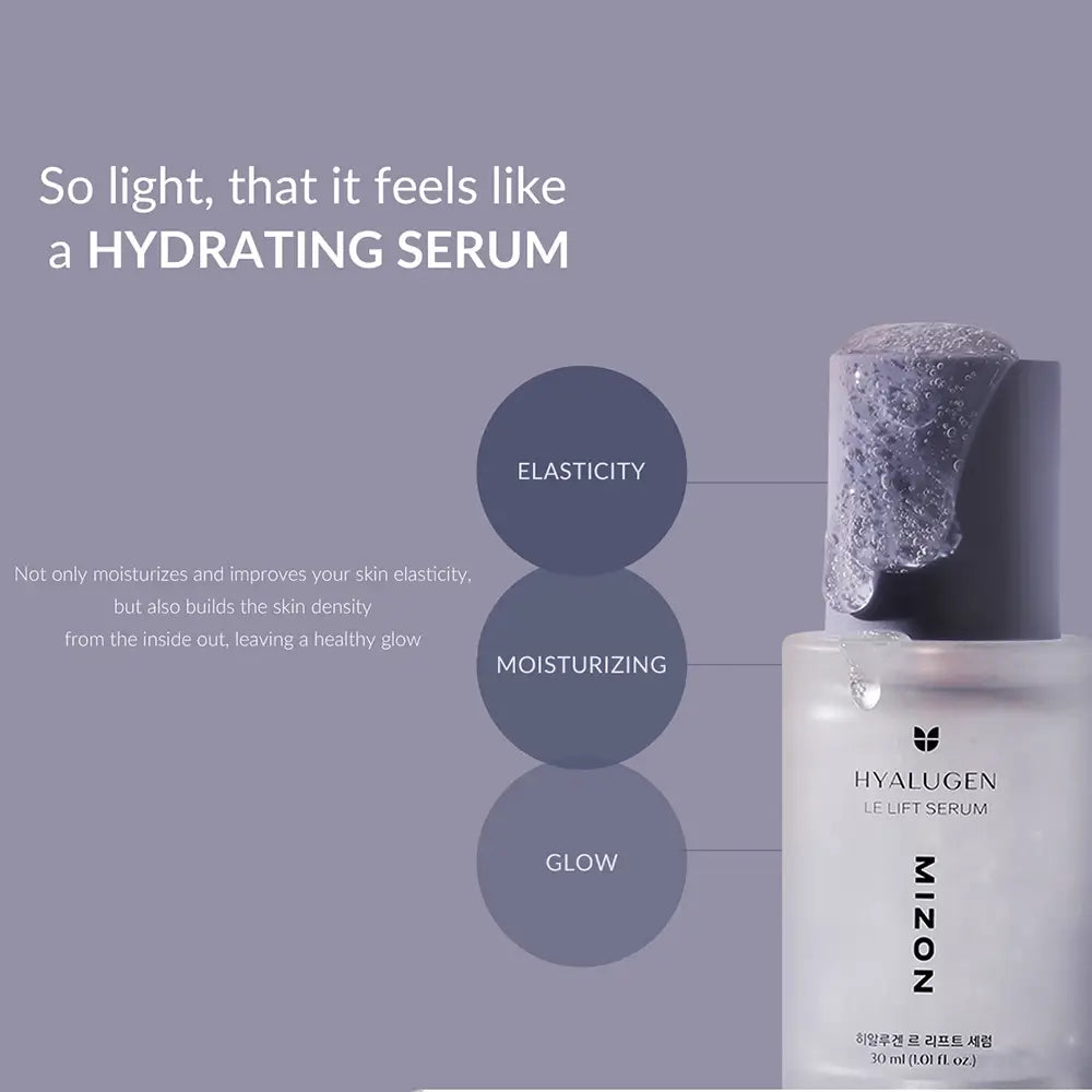 MIZON Hyalugen Le Lift - Gesichtsserum mit Hyaluronsäure und Niacinamid für Feuchtigkeit und Hautkomfort - 30 ml
