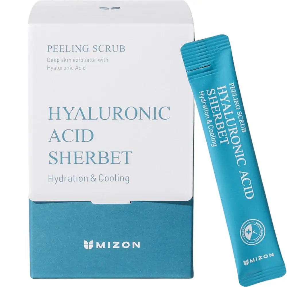 MIZON Hyaluronsäure Sherbet Peeling - sanftes Peeling und intensive Feuchtigkeitspflege, 40 Stück