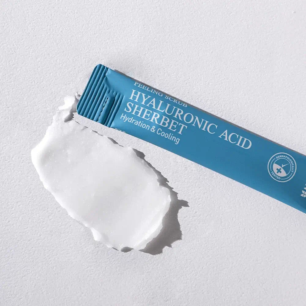 MIZON Hyaluronsäure Sherbet Peeling - sanftes Peeling und intensive Feuchtigkeitspflege, 40 Stück