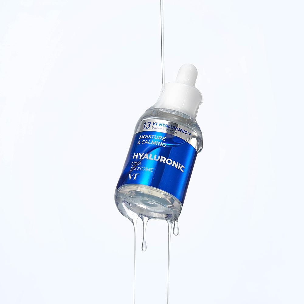 VT COSMETICS Hyaluronic Cica Exosome H3 - Gesichtsserum formuliert mit Hyaluronsäure und Cica Exosome für intensive Feuchtigkeitspflege und Komfort empfindlicher Haut - 30 ml