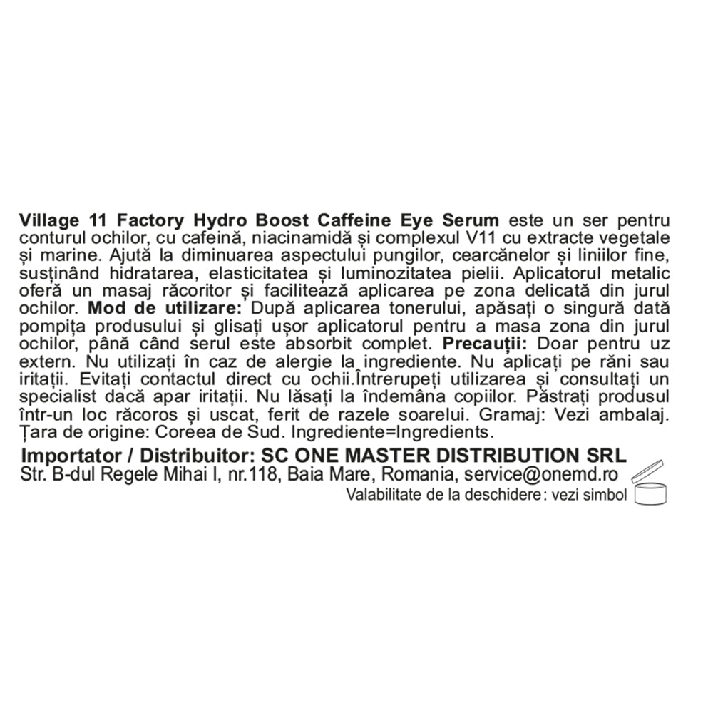 Village 11 FACTORY Hydro Boost Koffein-Augenserum 10 ml