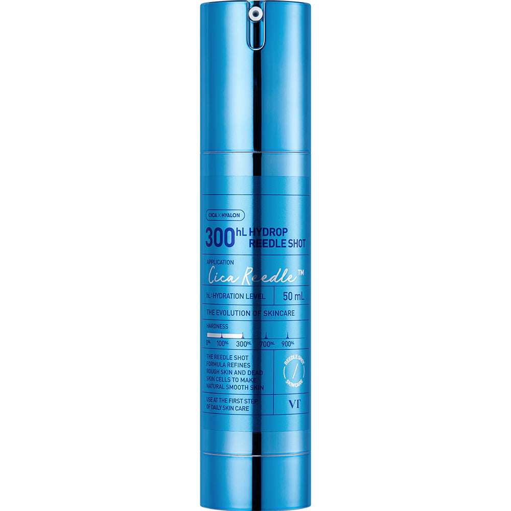 VT COSMETICS Hydrop Reedle Shot 300hl - Serum für das Gesicht, formuliert mit Hyaluronsäure und Centella Asiatica, das zur Hautfeuchtigkeit und zur Aufrechterhaltung des Wasserhaushalts beiträgt - 50 ml