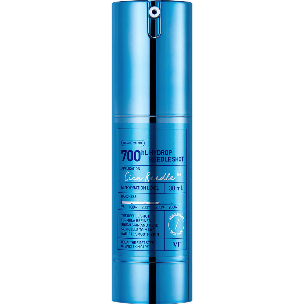 VT COSMETICS Hydrop Reedle Shot 700 - Gesichtsserum mit Hyaluronsäure und Centella Asiatica, das zur Hydratation von stark dehydrierter Haut beiträgt und die Hautprallheit erhält - 30 ml