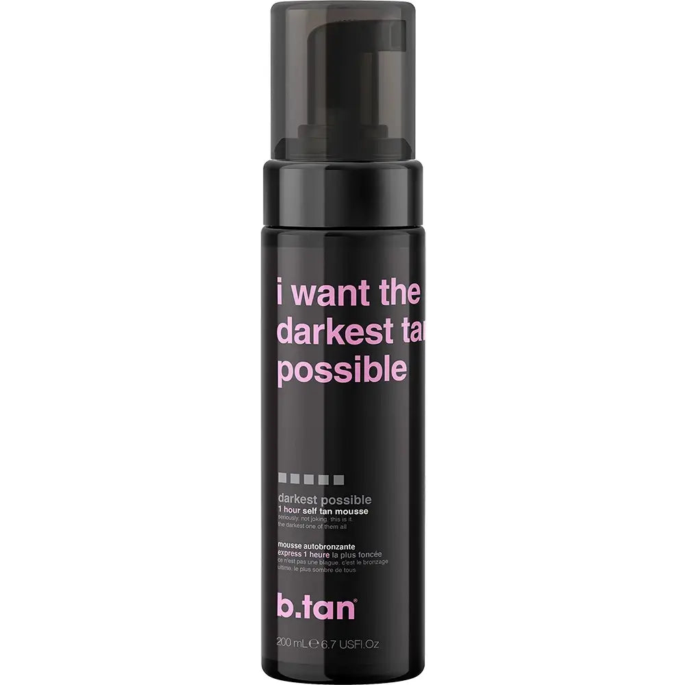 B.tan Ich will die dunkelste Bräune möglich Schaum Selbstbräuner Stufe 5 - Intensive und gleichmäßige Bräune, Feuchtigkeit mit Aloe Vera und Jojobaöl, 200 ml