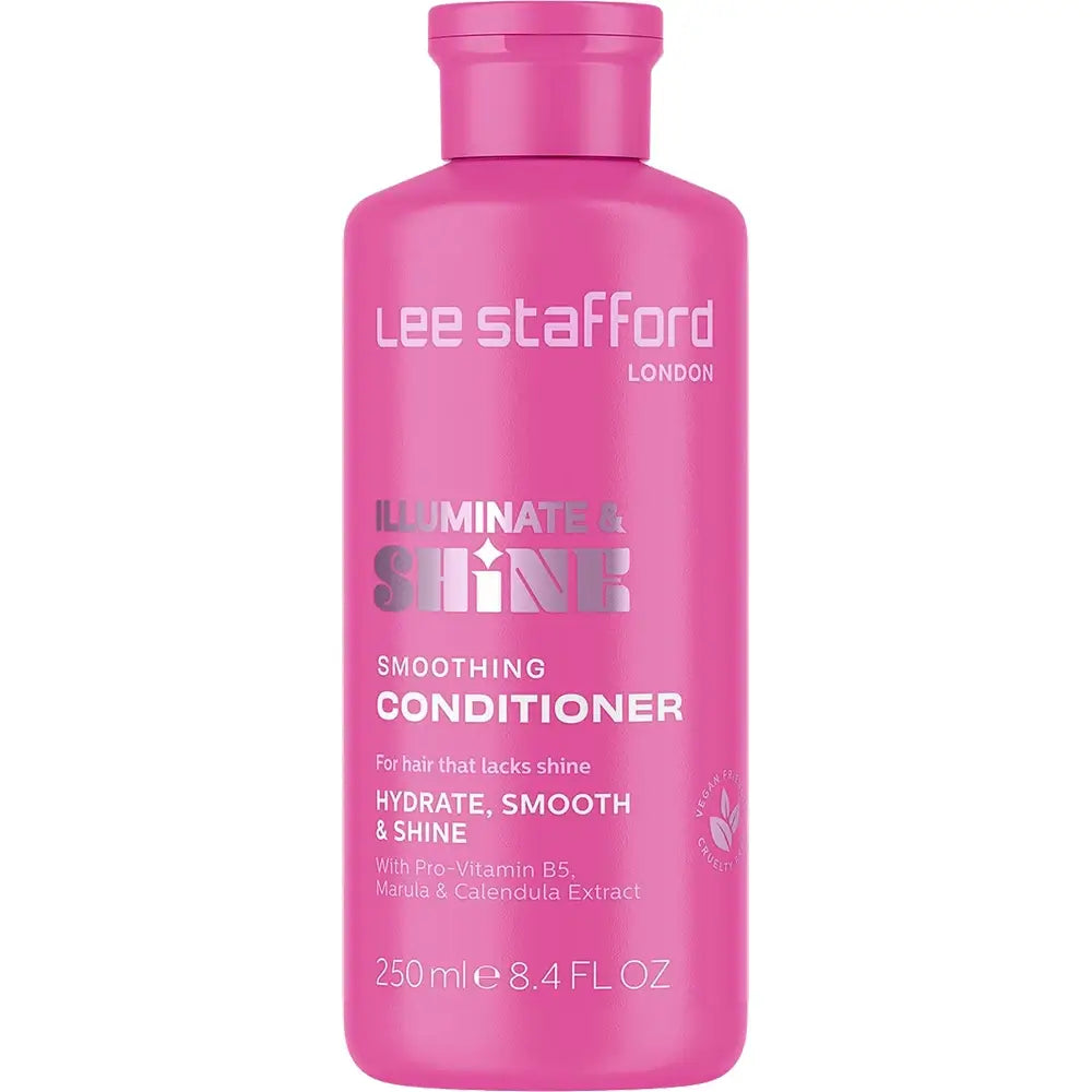 LEE STAFFORD Illuminate & Shine Glättende Spülung – Balsam mit Pro-Vitamin B5 und Marulaöl für Feuchtigkeit und Glanz – 250 ml