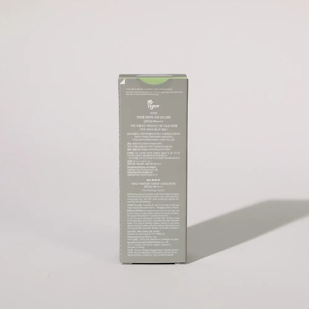 Mizon Inout Gesichtscreme SPF 50 - UV-Schutz und intensive Feuchtigkeitsversorgung mit Niacinamid, 50 ml