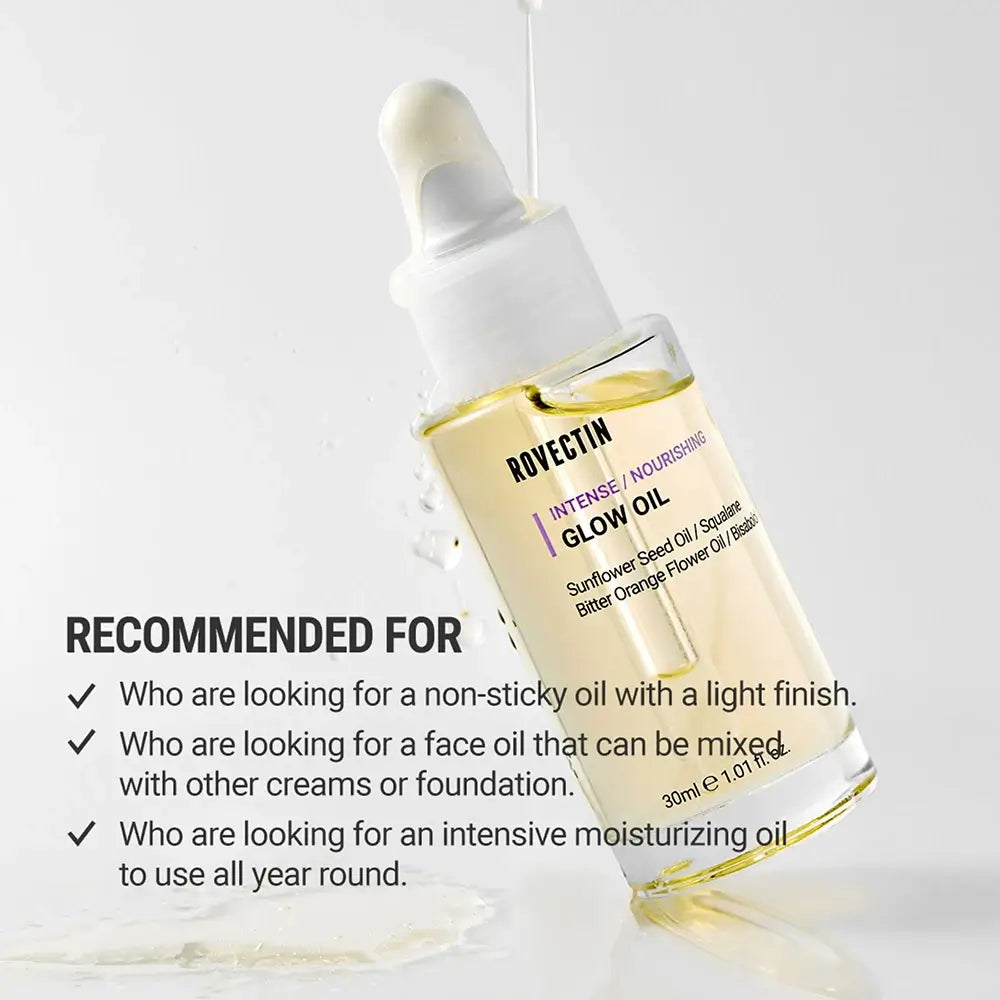 ROVECTIN Intense Glow - Gesichtöl mit Neroliöl und Squalan zur Wiederherstellung der natürlichen Lipidbarriere und Hautfeuchtigkeit - 30 ml