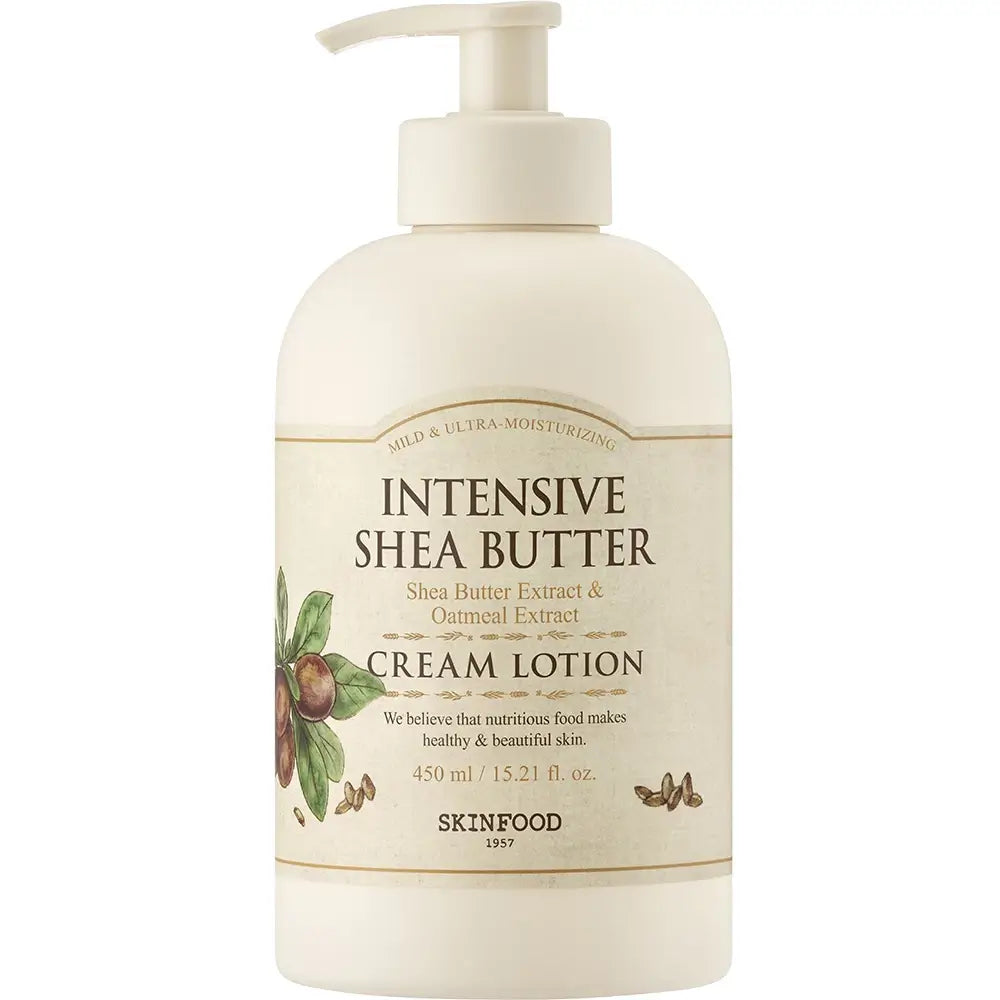 SKINFOOD Intensive Shea Butter Körperlotion - Intensive Feuchtigkeitspflege und beruhigender Schutz, 450 ml