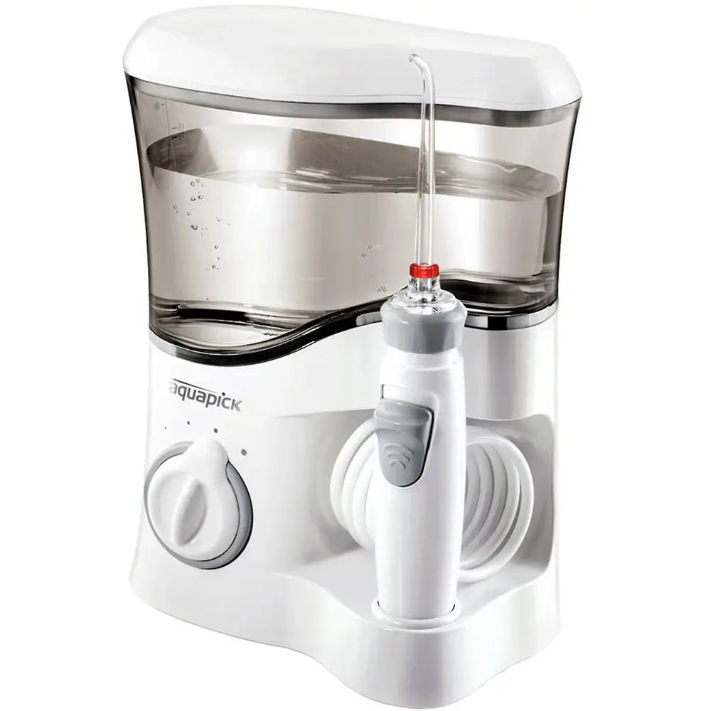 AQUAPICK AQ-350 - Munddusche mit ultrafeinem pulsierendem Wasserstrahl und abnehmbarem 600-ml-Tank