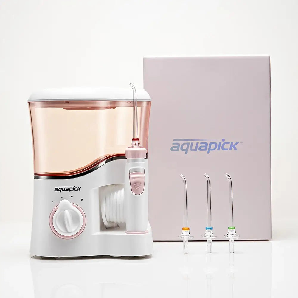 AQUAPICK AQ-350 - Munddusche mit ultrafeinem pulsierendem Wasserstrahl und um 360 Grad drehbaren Düsen