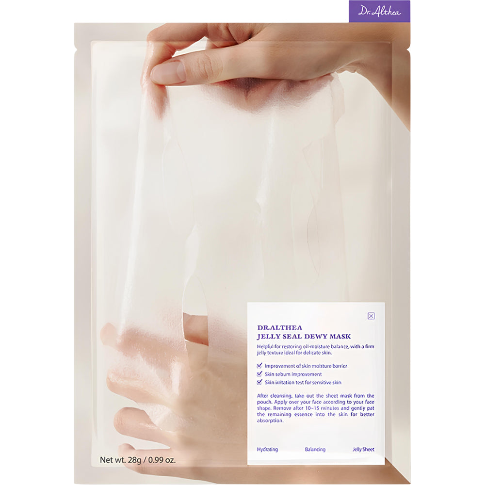 Dr. Althea Jelly Seal Dewy Mask - Tuchmaske mit Hyaluronsäure und Panthenol für Feuchtigkeit und Hautbalance - 28g
