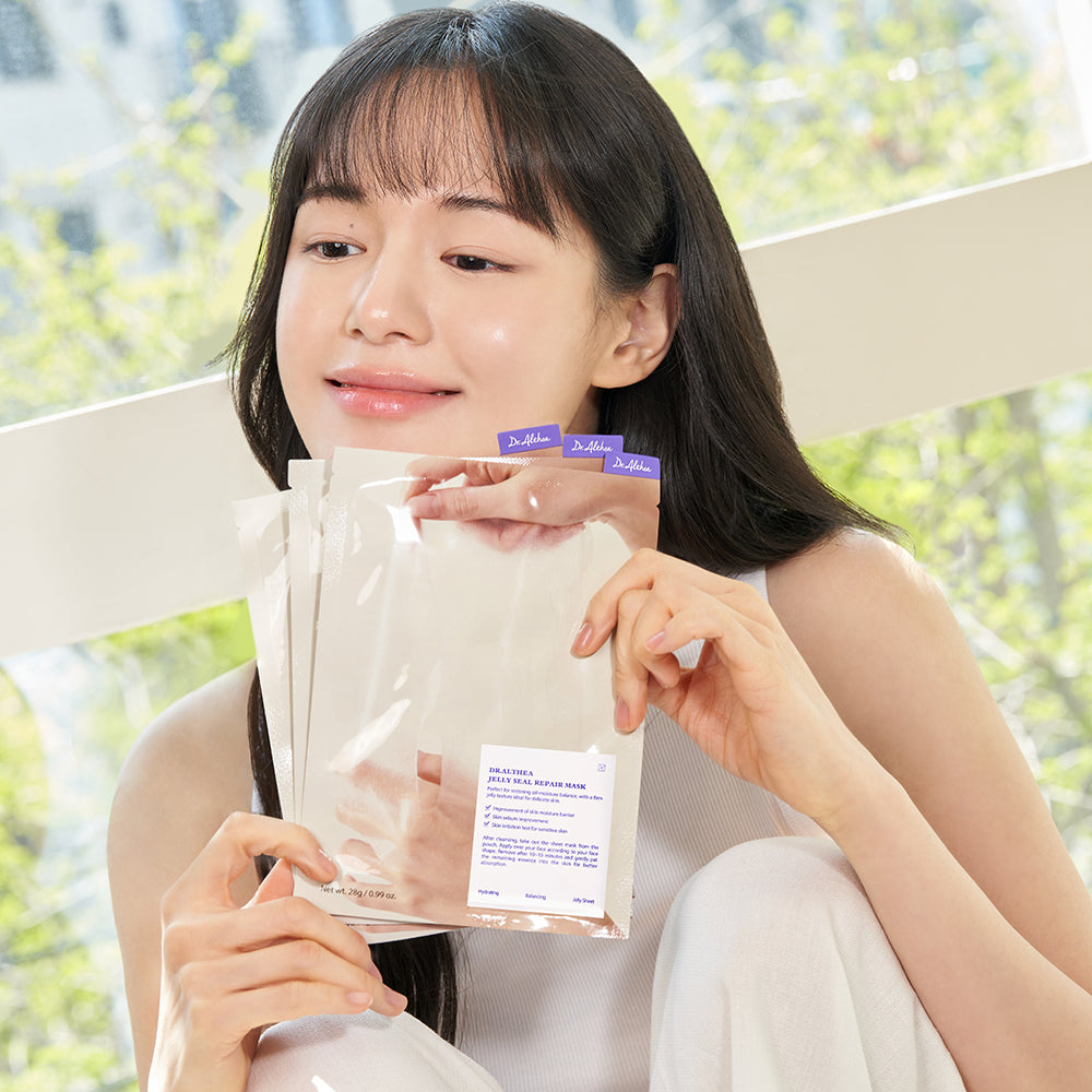Dr. Althea Jelly Seal Dewy Mask - Tuchmaske mit Hyaluronsäure und Panthenol für Feuchtigkeit und Hautbalance - 28g
