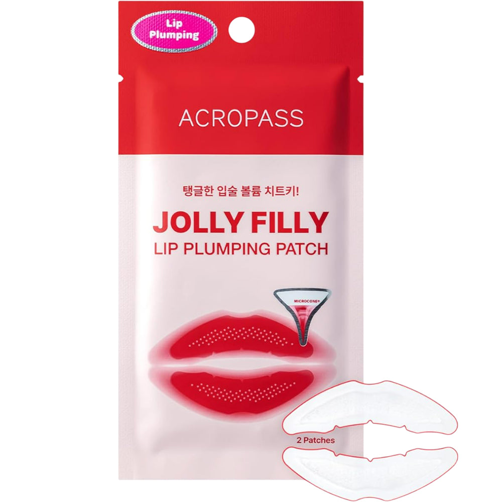 ACROPASS Jolly Filly Lippen-Plumping-Patch - Lippenmaske mit Hyaluronsäure und Capsicum Frutescens Fruchtextrakt zur Feuchtigkeitsversorgung der Lippen und zur Verbesserung des Lippenvolumens - 2 Stück