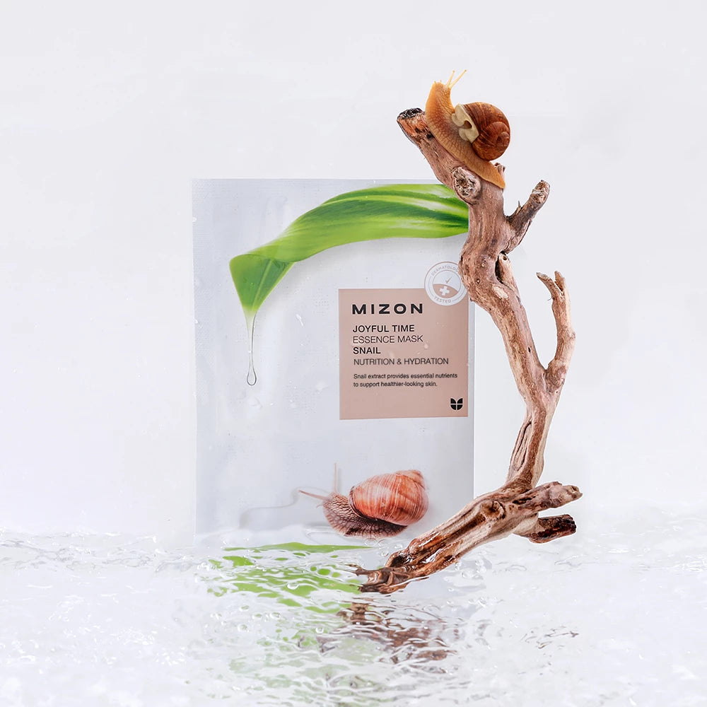 MIZON Joyful Time Essence Mask Schnecke Gesichtsmaske - Feuchtigkeit und Regeneration, 23 g