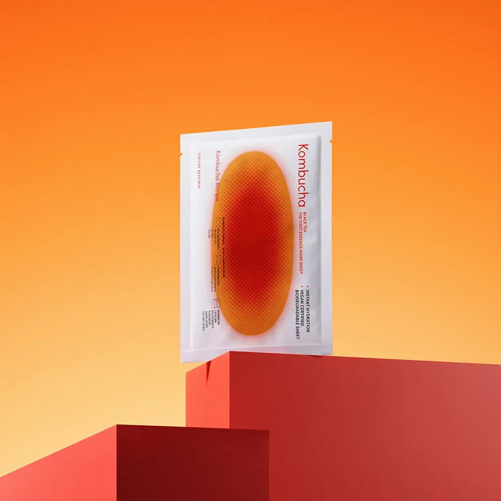 NATURE REPUBLIC Kombucha Schwarztee Gesichtsmaske - Antioxidantien und Tiefenfeuchtigkeit, 25 ml