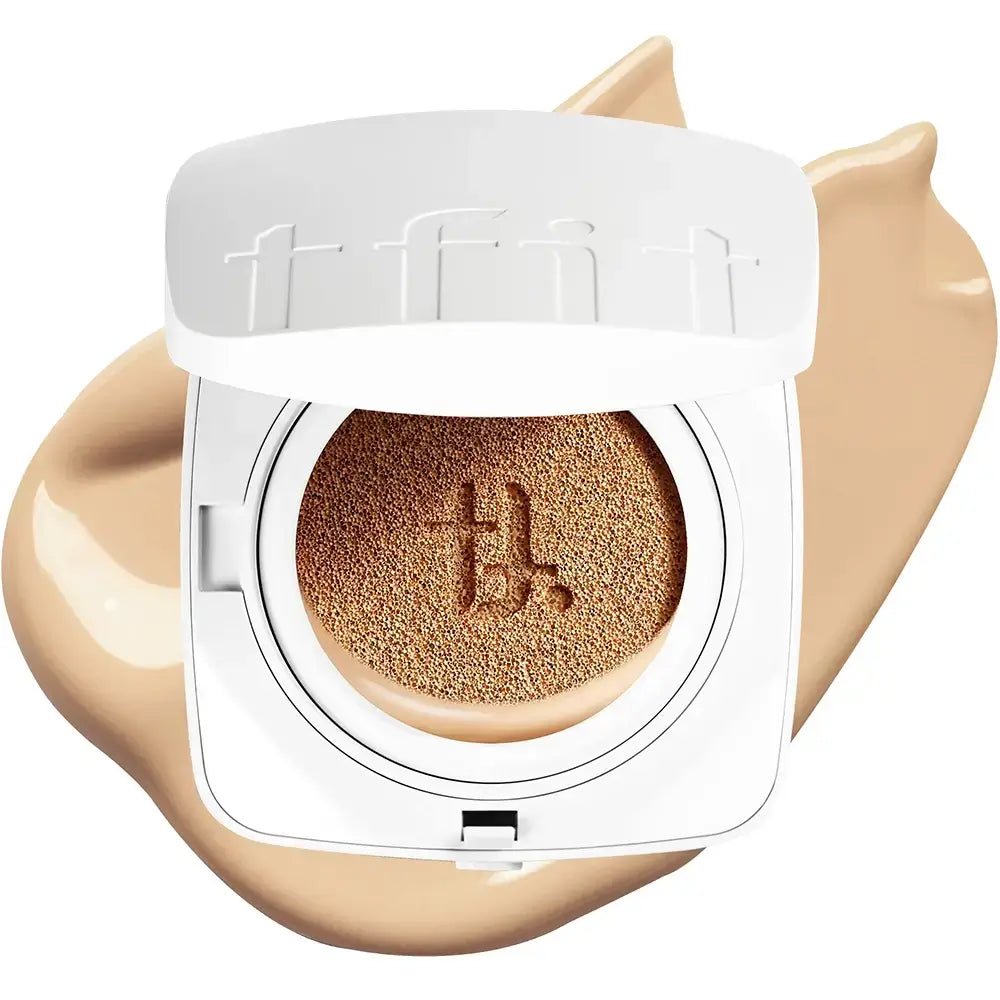 TFIT Layering Fit Cover Cushion - Grundierung mit LSF50+ PA++++, formuliert mit Titandioxid und Niacinamid, die zur Vereinheitlichung des Hautbildes beiträgt - 12 g - EXW02 Mandelbutter