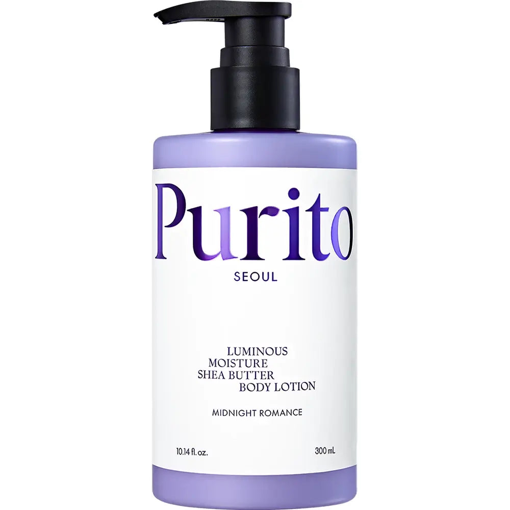 PURITO Luminous Moisture Shea Butter - Körperlotion formuliert mit Sheabutter und Jeju Starflower, die zur Hautfeuchtigkeit und zum Hautkomfort beiträgt - 300 ml