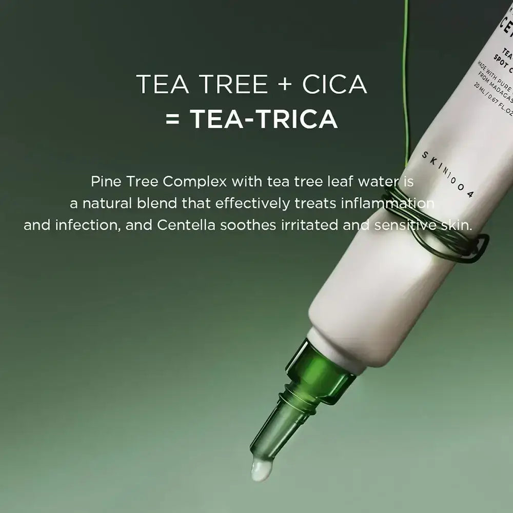 SKIN1004 Madagascar Centella Tea-Trica Spot Cream - Gesichtscreme mit Centella Asiatica-Extrakt und Teebaumblattwasser zur Beruhigung problematischer Hautstellen und zur Reduzierung des Erscheinungsbildes von Unreinheiten - 20 ml