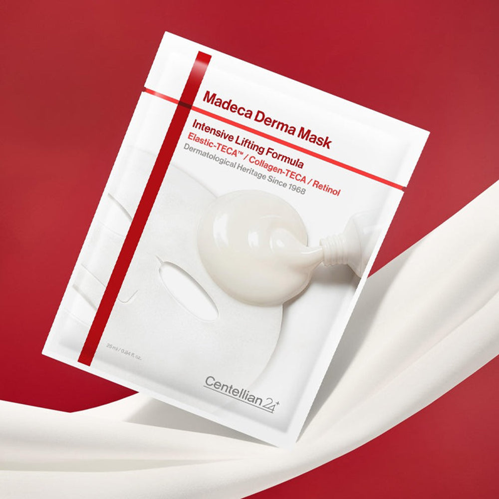 CENTELLIAN24 Madeca Derma Mask Intensive Lifting Formula - masca de fata formulata cu niacinamida si retinol, care contribuie la luminozitate si la mentinerea aspectului mai neted al pielii - 25 ml