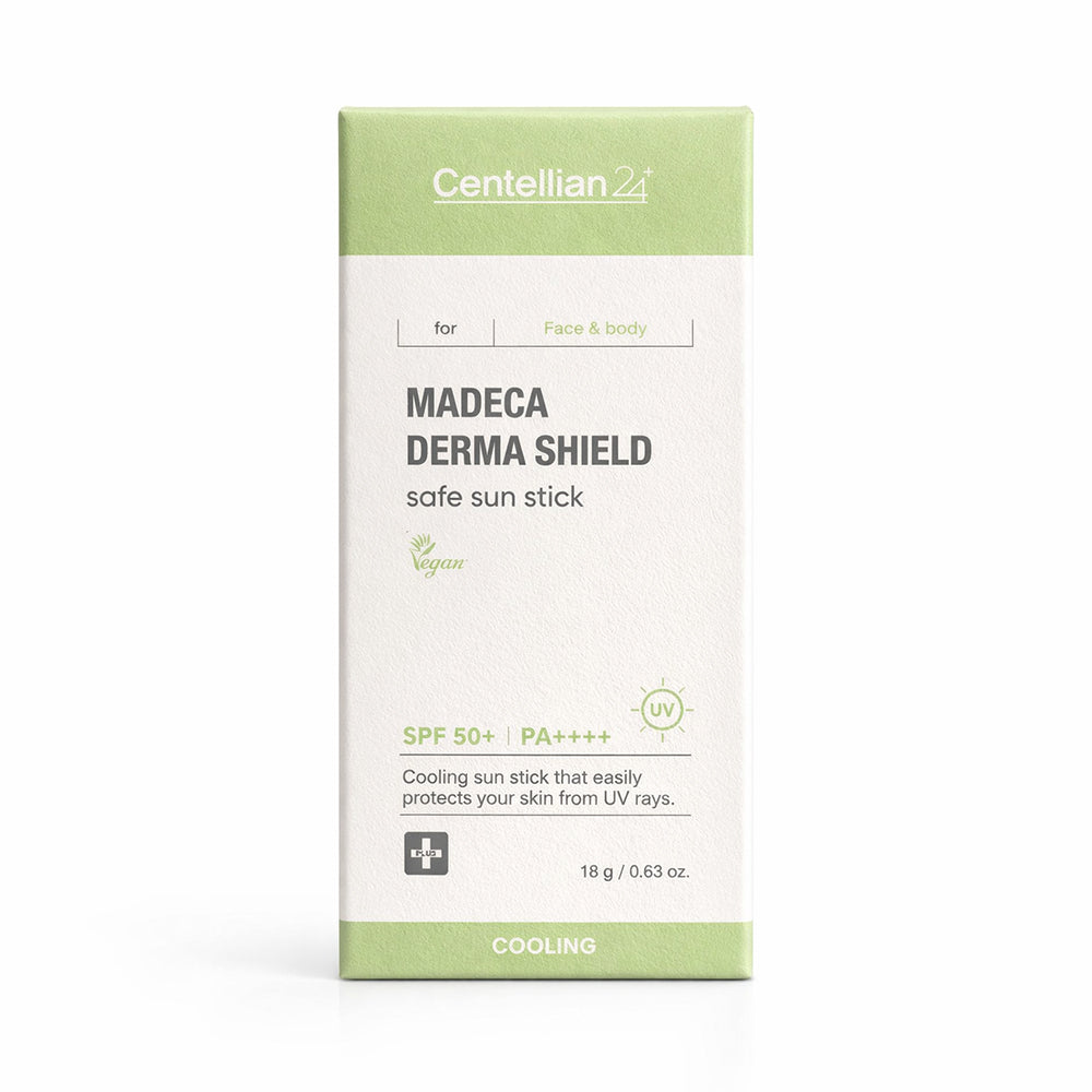 CENTELLIAN24 Madeca Derma Shield Safe Sun Stick LSF50+ PA++++ - Gesichtsstick mit Centella Asiatica (TECA) und Niacinamid, der Sonnenschutz SPF50+ PA++++ bietet und eine schnelle und gleichmäßige Anwendung im Laufe des Tages ermöglicht