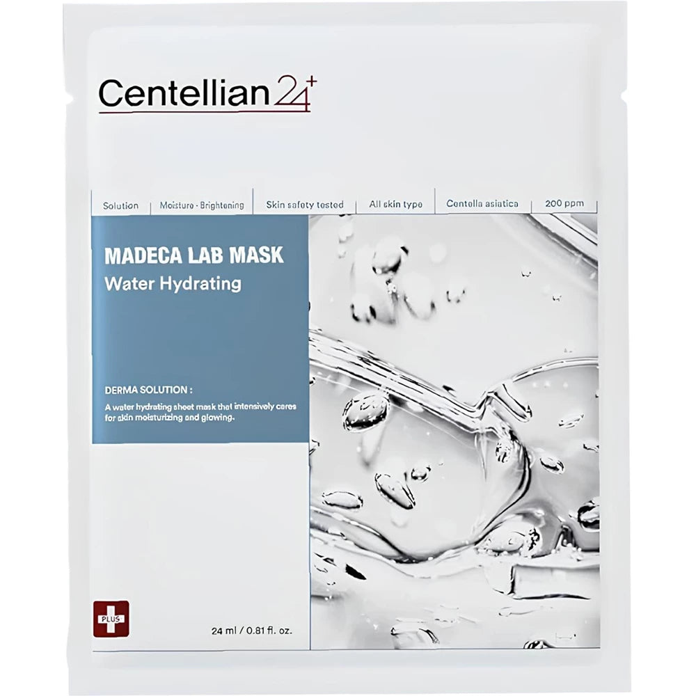 CENTELLIAN24 Madeca Lab Mask Water Hydrating - Gesichtsmaske mit Hyaluronsäure und TECA zur Hautfeuchtigkeit und Beruhigung empfindlicher Stellen - 24 ml