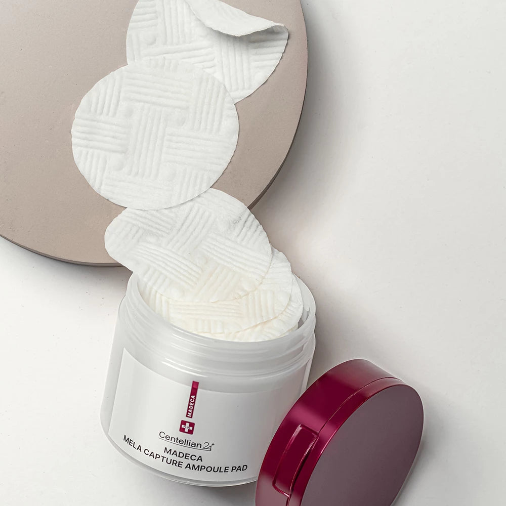 CENTELLIAN24 Madeca Mela Capture Ampoule Pad - Gesichtspads mit TECA Centella Asiatica und GLUTA-C (Glutathion + Vitamin C) zur Aufhellung von Pigmentflecken und zur Verbesserung des Hauttons - 60 Stk.