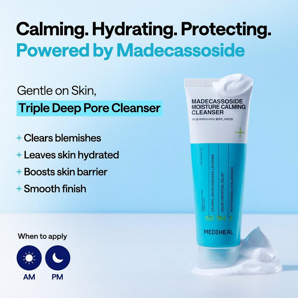 MEDIHEAL Madecassoside Cleanser Moisture Calming - spuma de curatare - 120 ml