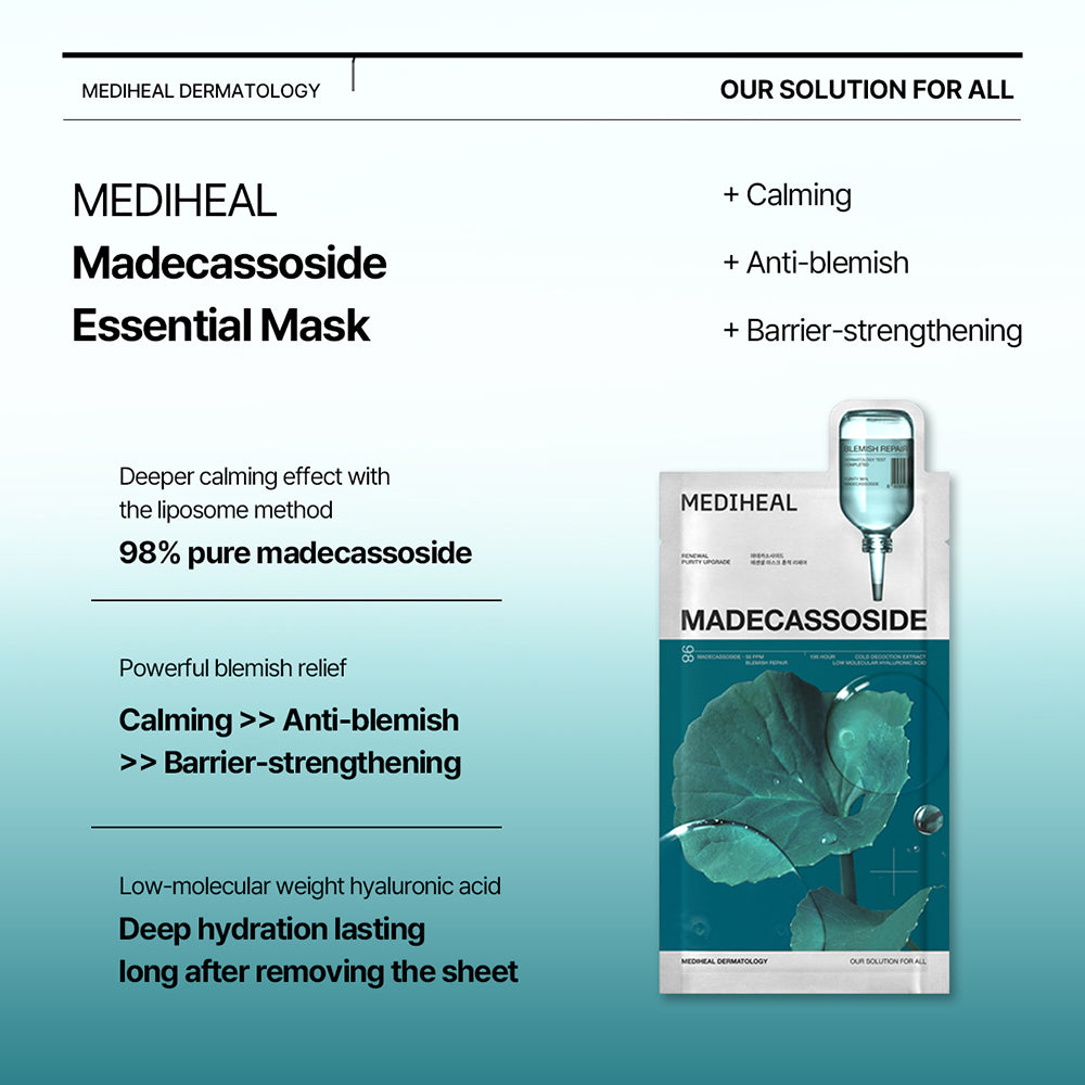 MEDIHEAL Madecassoside Essential Sheet Mask Blemish Repair - 24 ml