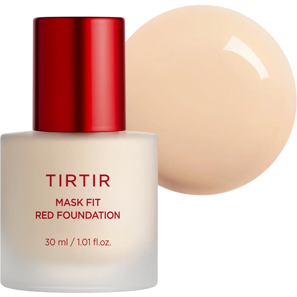 TIRTIR Mask Fit Red Foundation - flüssige Grundierung formuliert mit rotem Hibiskus und rotem Propolis, die zur Ausstrahlung des Teints und zur Erhaltung eines gleichmäßigen Erscheinungsbilds beiträgt - 30 ml - 17N Vanilla