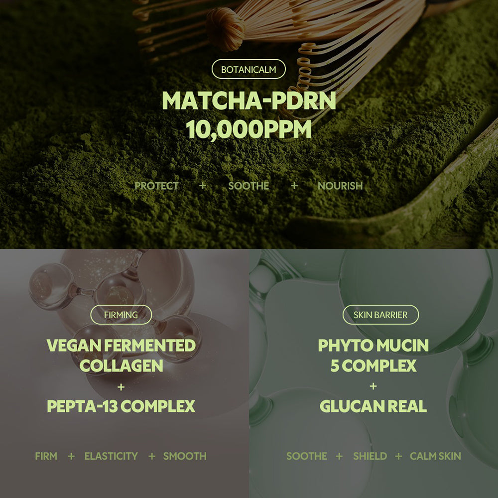 TIRTIR Matcha Calming Cream - crema de fata formulata cu Matcha PDRN si complexe vegetale, care contribuie la calmarea pielii reactive si la reducerea aspectului rosetii - 50 ml