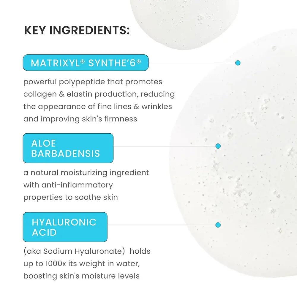 TIMELESS SKIN CARE Matrixyl Synthe 6 Serum für das Gesicht Anti-Falten - Intensive Feuchtigkeit und Festigkeit, 30 ml
