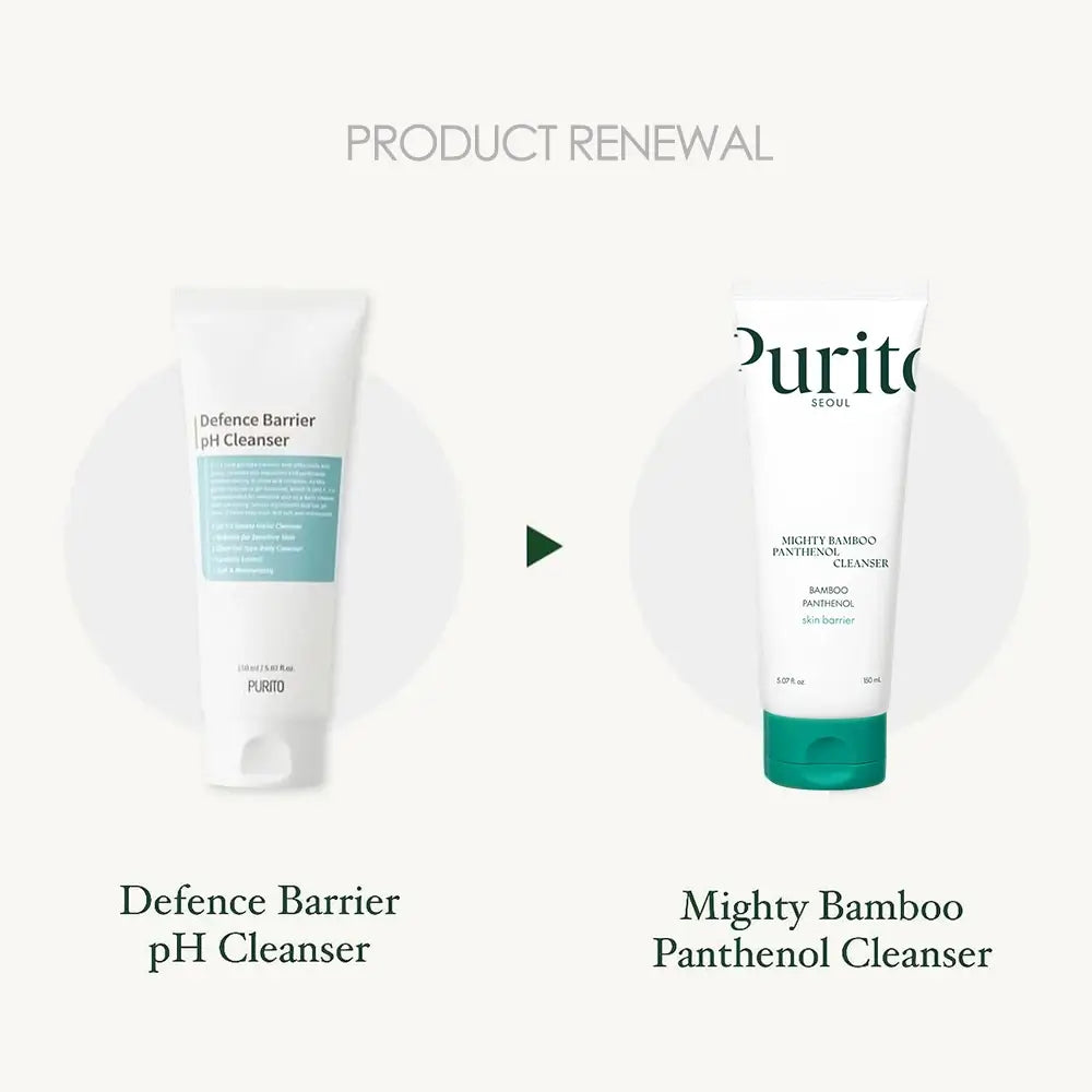 PURITO Mighty Bamboo Panthenol Cleanser - Reinigungsgel mit Damyang Bambusextrakt und Panthenol für sanfte Reinigung und Hautkomfort - 150 ml