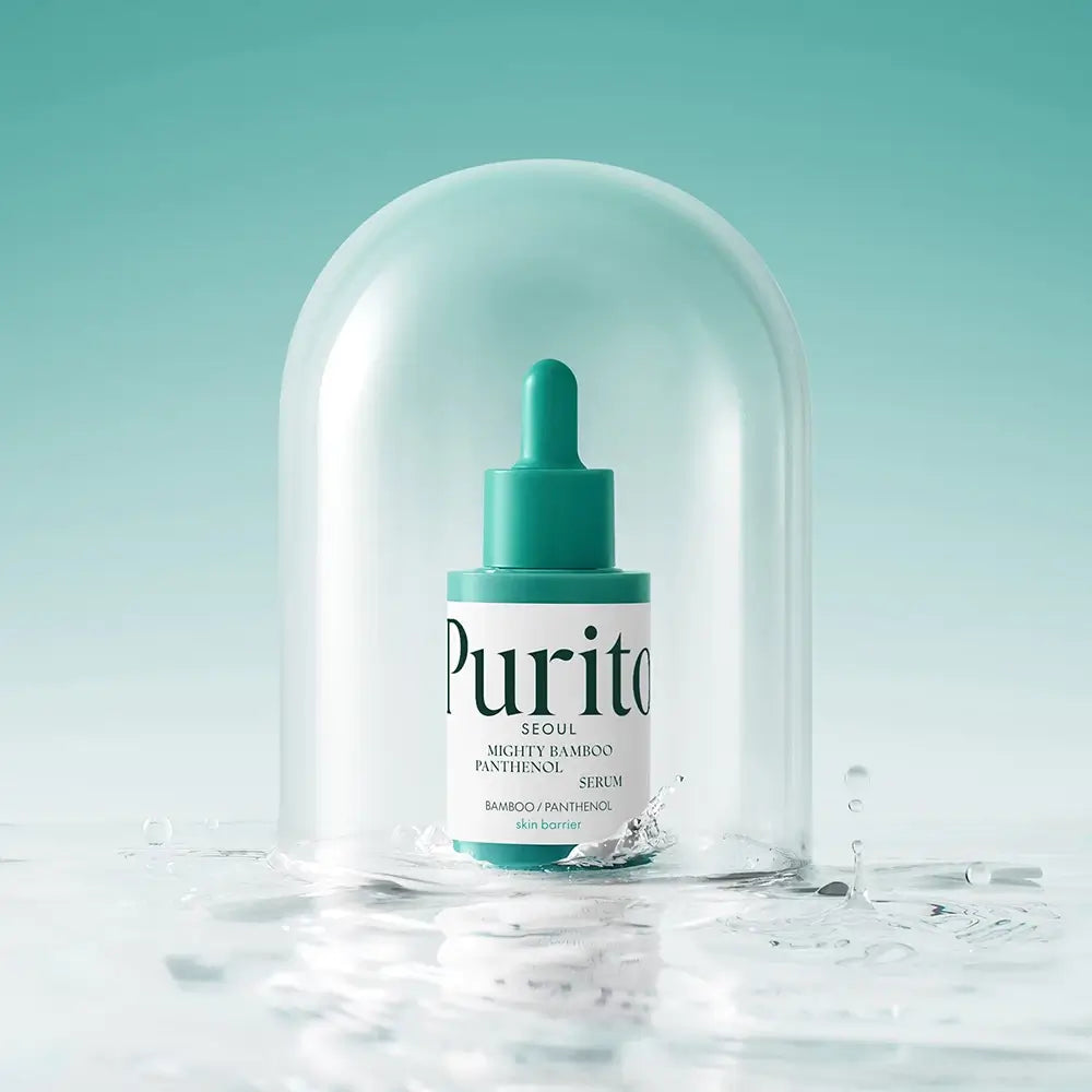 PURITO Mighty Bamboo Panthenol Serum - Gesichtsserum mit Panthenol und Ectoin zur Stärkung der Feuchtigkeitsbarriere und Erhaltung des Komforts trockener und empfindlicher Haut - 30 ml