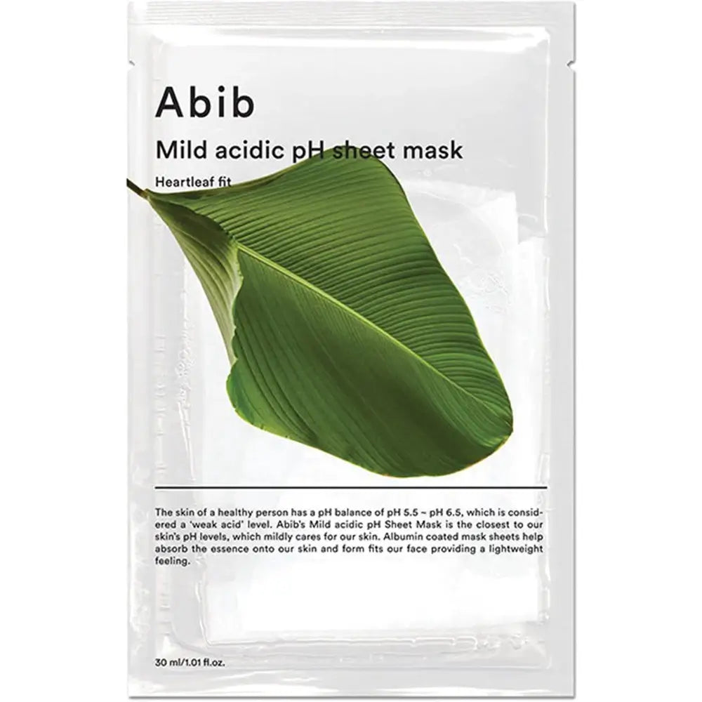 Abib Mild Acidic pH Maske Heartleaf Fit - Beruhigend und Feuchtigkeitsspendend für empfindliche Haut, 30 ml
