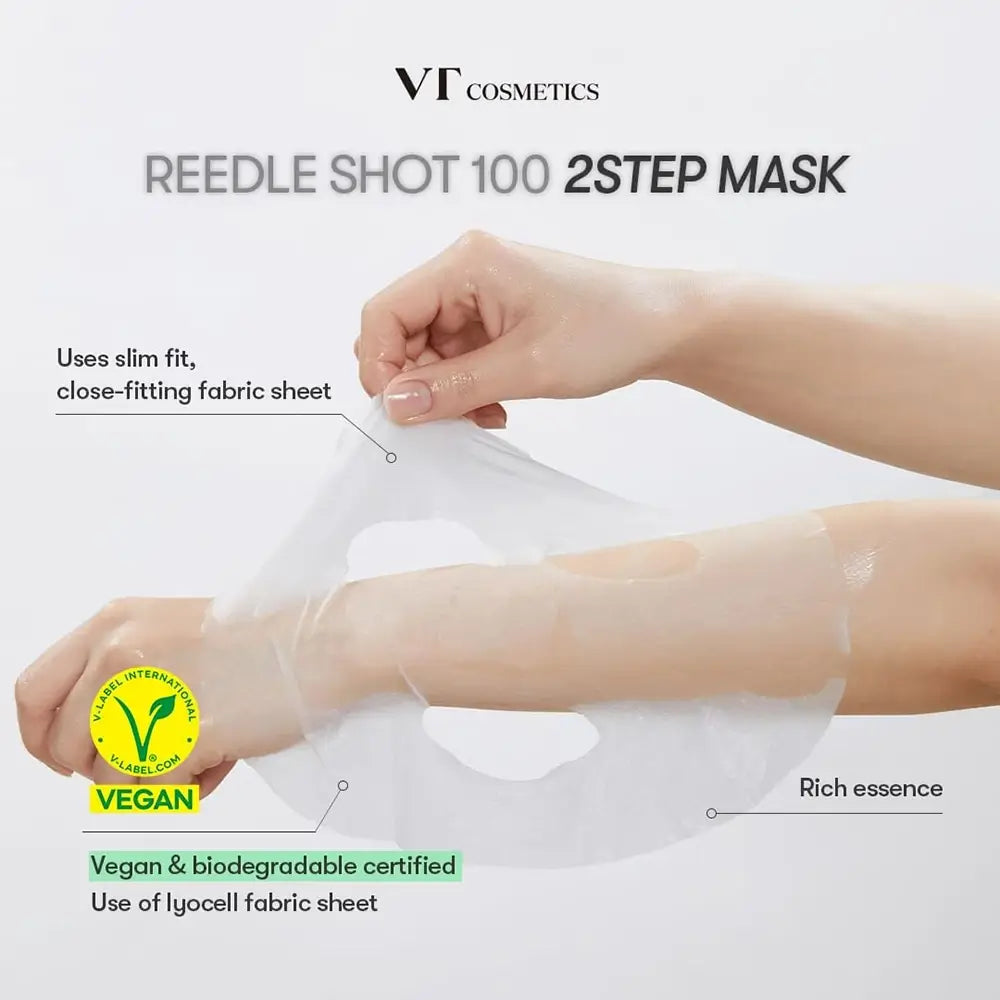 VT COSMETICS Reedle Shot Beruhigende Gesichtsmaske 100 - Intensive Feuchtigkeit und Elastizität, 25g