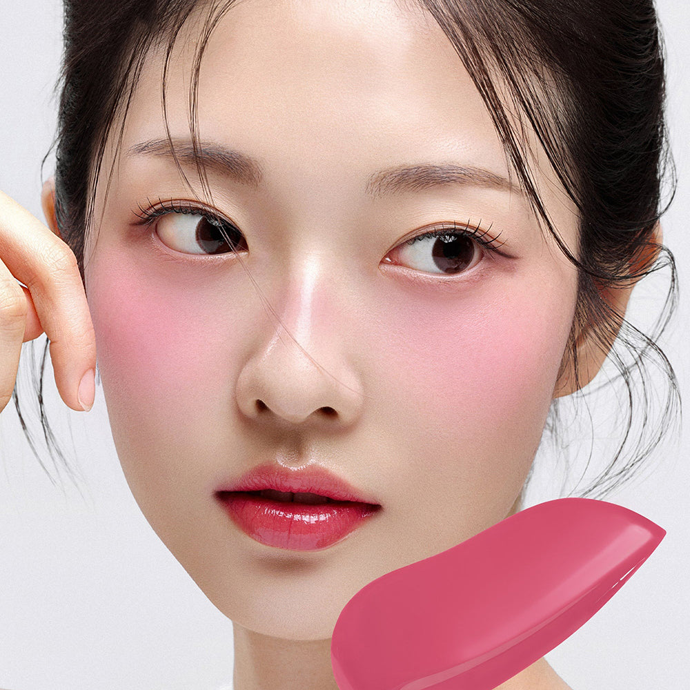 HOUSE OF HUR Moist Ampoule Blusher Mini - fard de obraz lichid cu textura usoara tip ser, care contribuie la un plus natural de culoare si luminozitate si la mentinerea confortului pielii - 10 ml - 07 Pink Rosie