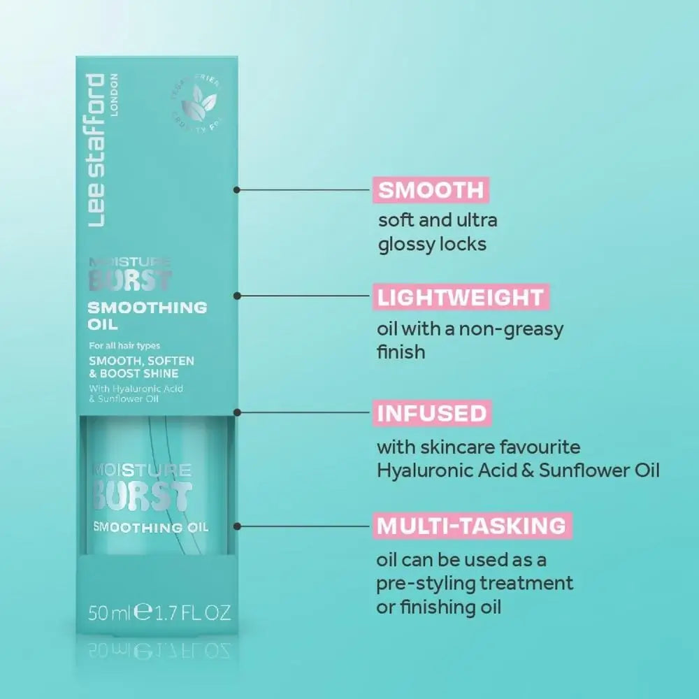 Lee Stafford Moisture Burst Haaröl - intensive Feuchtigkeit und Glanz, 50 ml