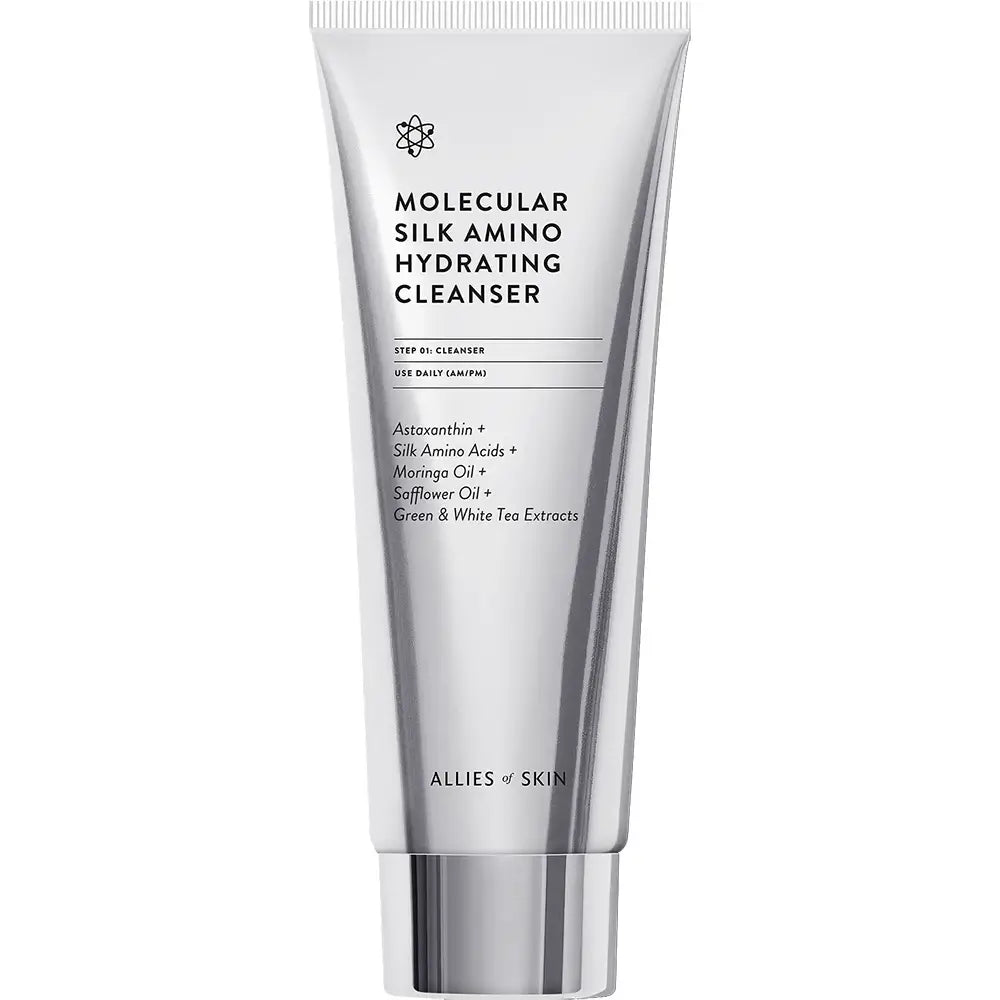 ALLIES OF SKIN Molecular Silk Reinigungsgel Feuchtigkeitsspendend Revitalisierend und Aufhellend - Sanfte Reinigung und Tiefenfeuchtigkeit