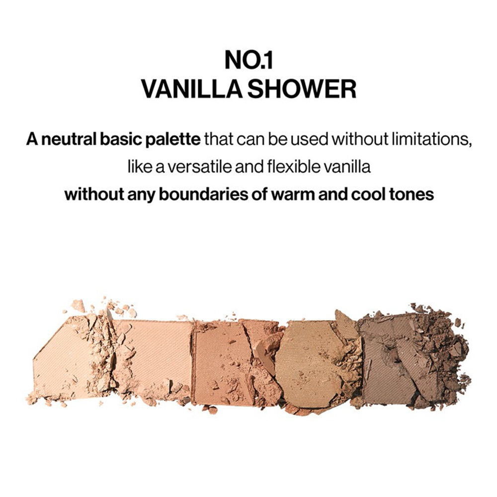 UNLEASHIA Mood Shower Face Palette Fard de pleoape No. 1 Vanilla Shower