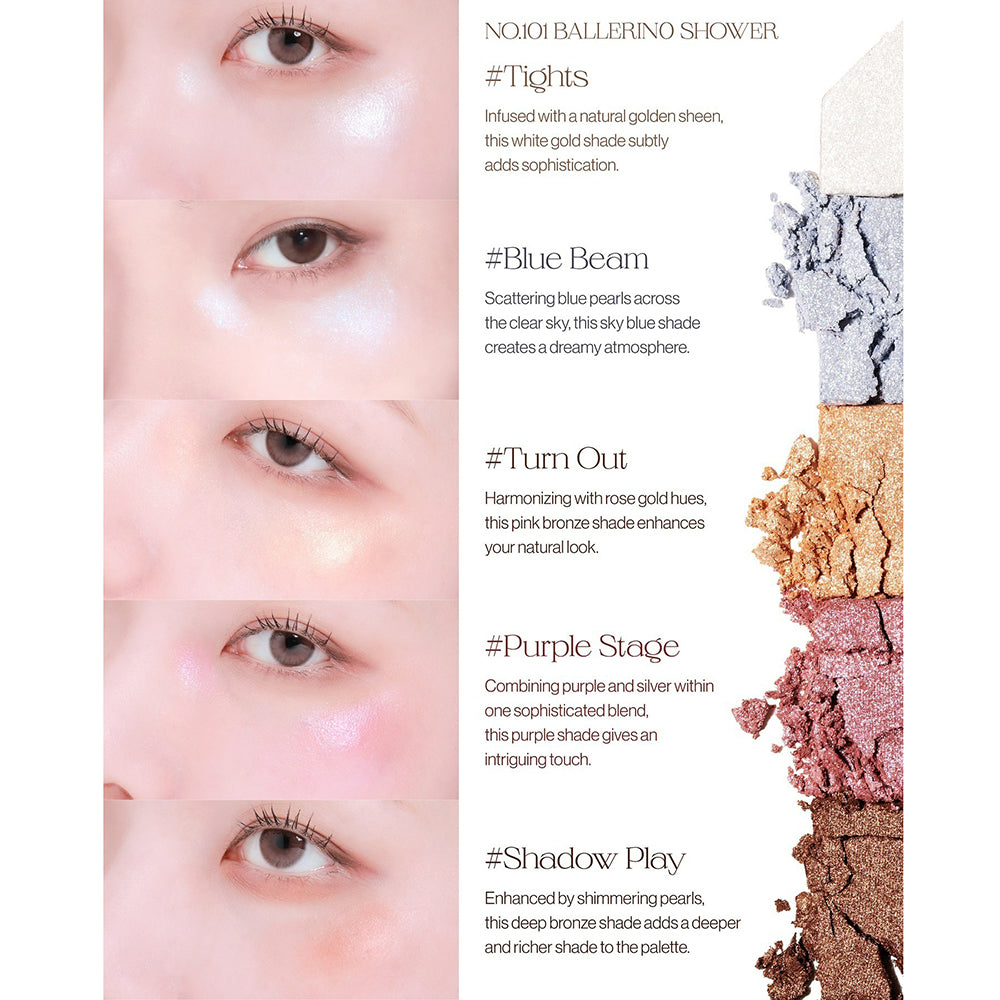 UNLEASHIA Mood Shower Face Palette - No. 101 Ballerino Shower