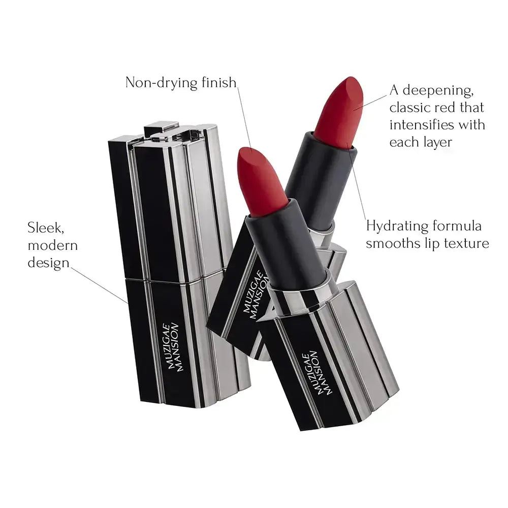 MUZIGAE MANSION Moodwear Blur - ruj formulat cu ulei de macese si squalan derivat din masline, care contribuie la hidratarea buzelor si la metinerea confortului - 4 gr - 008 Revenge