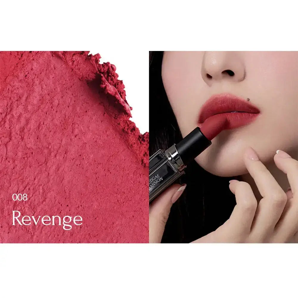 MUZIGAE MANSION Moodwear Blur - ruj formulat cu ulei de macese si squalan derivat din masline, care contribuie la hidratarea buzelor si la metinerea confortului - 4 gr - 008 Revenge