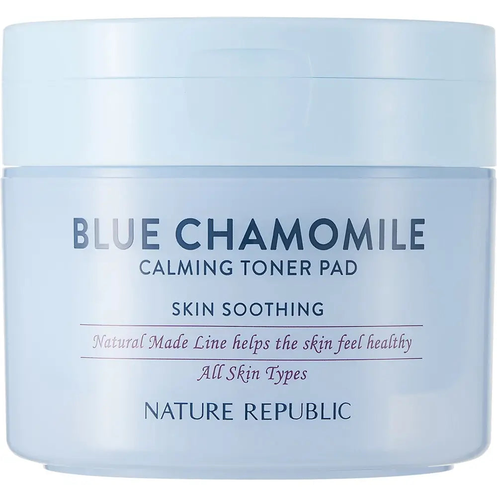 NATURE REPUBLIC Blaue Kamille Beruhigende Toner Pads - Beruhigung & Feuchtigkeit für empfindliche Haut, 50 Stück