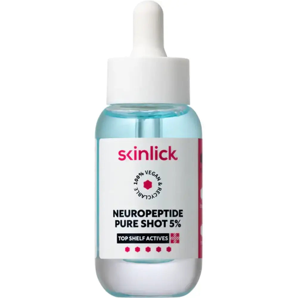 SKINLICK Neuropeptide Pure Shot 5% - Gesichtsserum mit Argireline Amplified Peptide Solution Acetyl Hexapeptide-8 und Glycerin zur Reduzierung sichtbarer dynamischer Falten - 30 ml