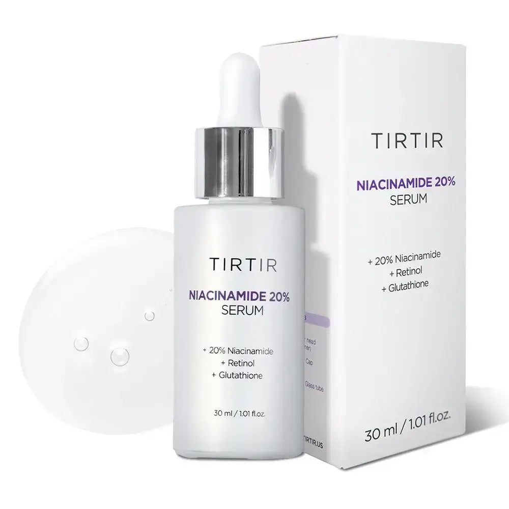 TIRTIR Niacinamide 20% - Gesichtsserum mit Niacinamid und Retinol zur Aufhellung, Hautbildverfeinerung und Regulierung der Talgproduktion - 30 ml